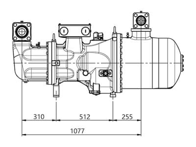 Compresor screw RefComp 134-S-110 – Dimensiuni