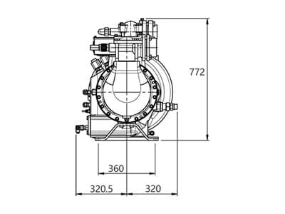 Compresor screw RefComp 134-S-110 – Dimensiuni
