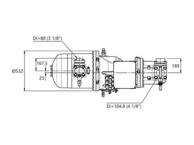Compresor screw RefComp 134-S-110 – Dimensiuni