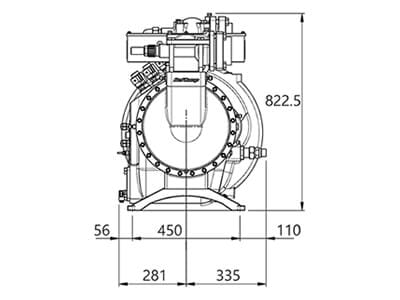 Compresor screw RefComp 134-S-210 – Dimensiuni