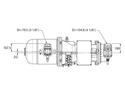 Compresor screw RefComp 134-S-210 – Dimensiuni
