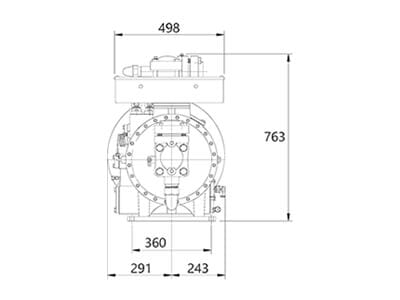 Compresor screw RefComp SRC-S-413 – Dimensiuni