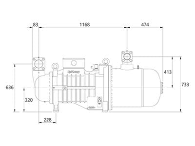 Compresor screw RefComp SRC-S-503 – Dimensiuni