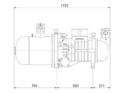 Compresor screw RefComp SRC-S-503 – Dimensiuni